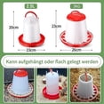 thumbnail image 2 of 2 pcs Set of 2.5L Drinker and 3Kg Feeder, Chick Feeder, Drinker Kit, Poultry Feeder, Poultry Drinker, Red and White, 2 of 5
