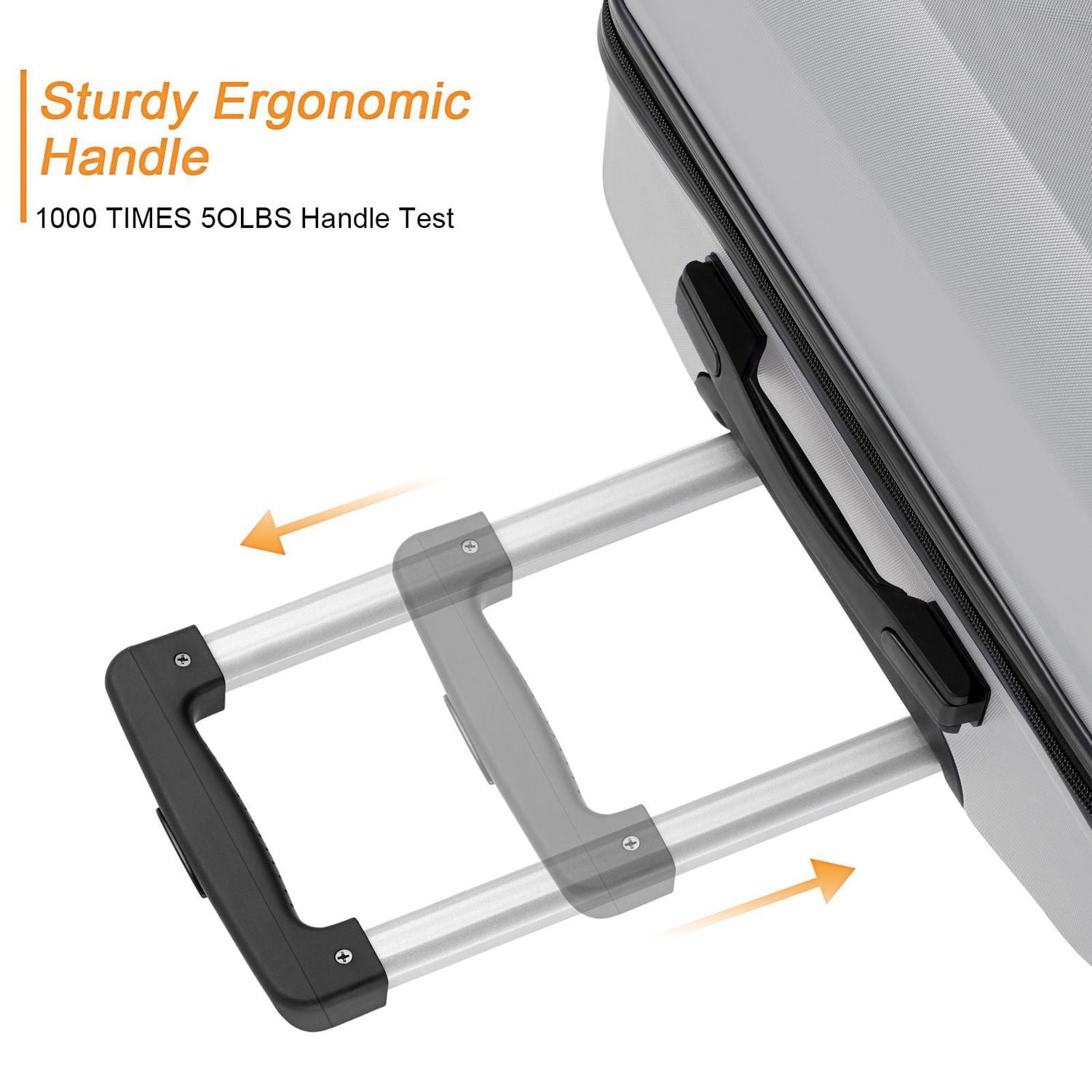 HIKOLAYAE Upright Luggage with 8-Wheel Spinner in Azure Blue, 3 Piece - TSA Compliant