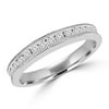 MDR170035-P 0.37 CTW Round Diamond Semi-Eternity Wedding Band Ring in 14K White Gold