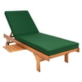 thumbnail image 5 of SAFAVIEH Newport Outdoor Patio Chaise Lounge Chair, Natural/Green, 5 of 15