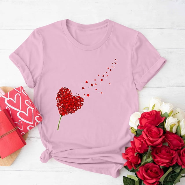 Fankiway T-Shirt à Manches Courtes Imprimé Col Rond Mode pour Femmes Ensemble de Vêtements Décontractés pour Femmes 2 Pcs