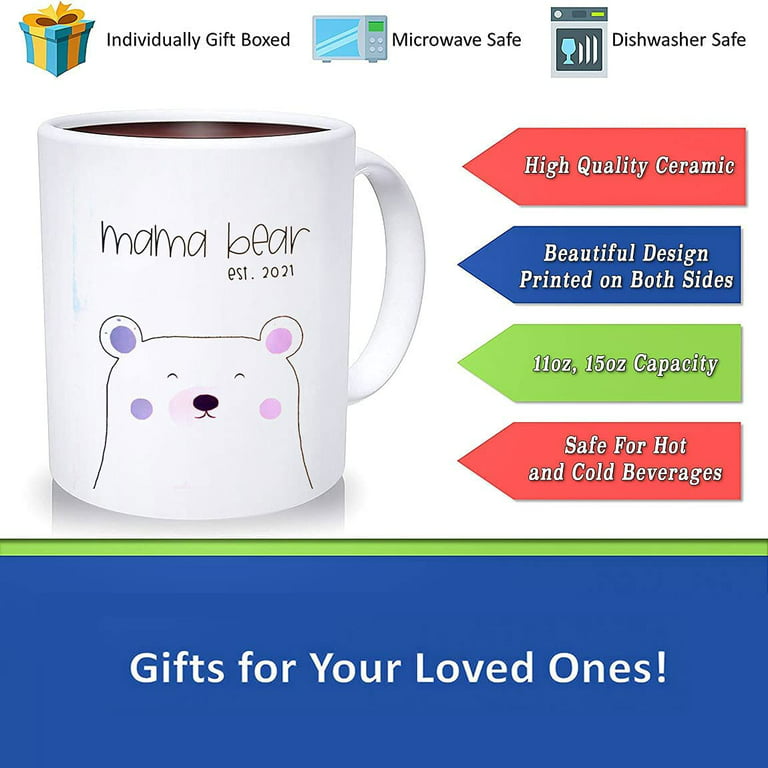 Bear Family Mug ǀ ǀ Mama Bear Mug _ Papa Bear _ Mother And Daughter Mug _  Babyshower Gift _ Housewarming, Ceramic Novelty Coffee Mug, Tea Cup, Gift  Prese 