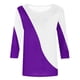 thumbnail image 4 of ICHUANYI Clearance Women's Fashion Printed Loose T-shirt Mid-length 3/4 Sleeves Blouse Round Neck Casual Tops(Purple, S) ICHUANYI WER2023081016193, 4 of 4