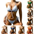 thumbnail image 2 of Gswybco Summer Bikini Set for Women Adjustable Spaghetti Strap Swimsuit Double Shoulder Straps Swimwear 2PC Split Swimsuit Set with Chest Cushion, 2 of 8