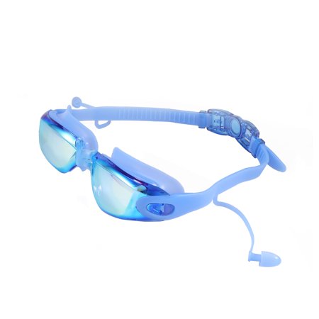 Swim Goggles Swimming Goggles with Ear Plugs Anti Fog No Leaking UV Protection Wide View Swim Goggles for Women Men Adult Youth