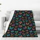 thumbnail image 1 of Balery Multicolored Butterflies Manta de Felpa Suave y Acogedora – Cobija de Franela Aterciopelada para Cama, Lavable y Cálida para Sofá, Mascotas, Transpirable-60"x50", 1 of 7