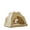 Yellow, variant on Cat Cave Bed, 14.96x14.96x12.99in All Season Enclosed Cat Tent Bed, Breathable Cooling Pet Hideout Hut, Soft Washable Small Cat Cave Shelter For Indoor Rest