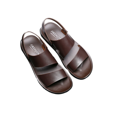 

Welliumy Men s Outdoor Sandal Slip On Slides Shoe Classic Sport Sandals Casual Beach Water Shoes Summer Dual-Use Lightweight Brown 6