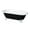 Black / White / Polished Chrome, variant on Aqua Eden VBTND663013NB0 66" Cast Iron Oval Double Ended Clawfoot Tub (No Faucet Drillings), White/Matte Black