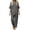 Gray-wide leg pants for women, variant on Womens Plus Size Cotton Linen Sets Half Sleeve Asymmetrical Hem Tops Matching Wide Leg Pants 2 Piece Casual Set Outfits