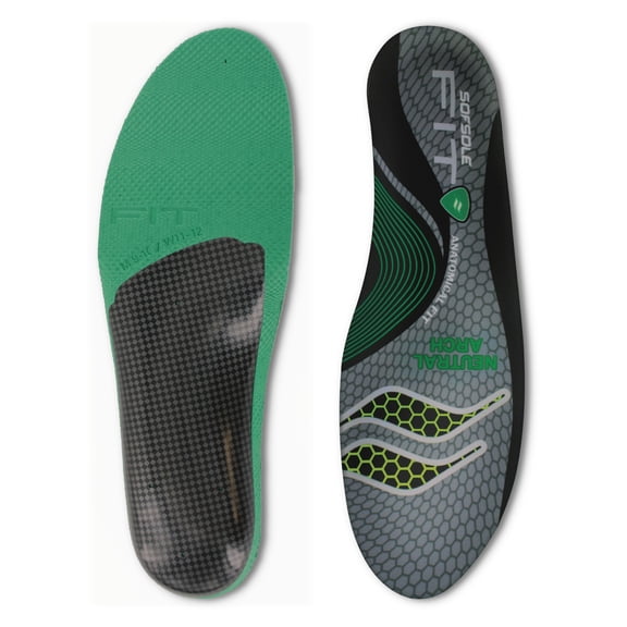 SofSole Sof Sole FIT Unisex Full-Length Foam Shoe Insert, Women's 7-8/Men's 6-7, Neutral Arch
