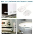 thumbnail image 3 of Baby Safety Locks - Maveek 8 Pack Child Proofing Adjustable Latches for Drawers Doors/Cupboard/Dresser Doors/Closet/Toilet Seat/Oven/Refrigerator, Transparent Colors, Free 9 Extra Adhesive Pads, 3 of 9