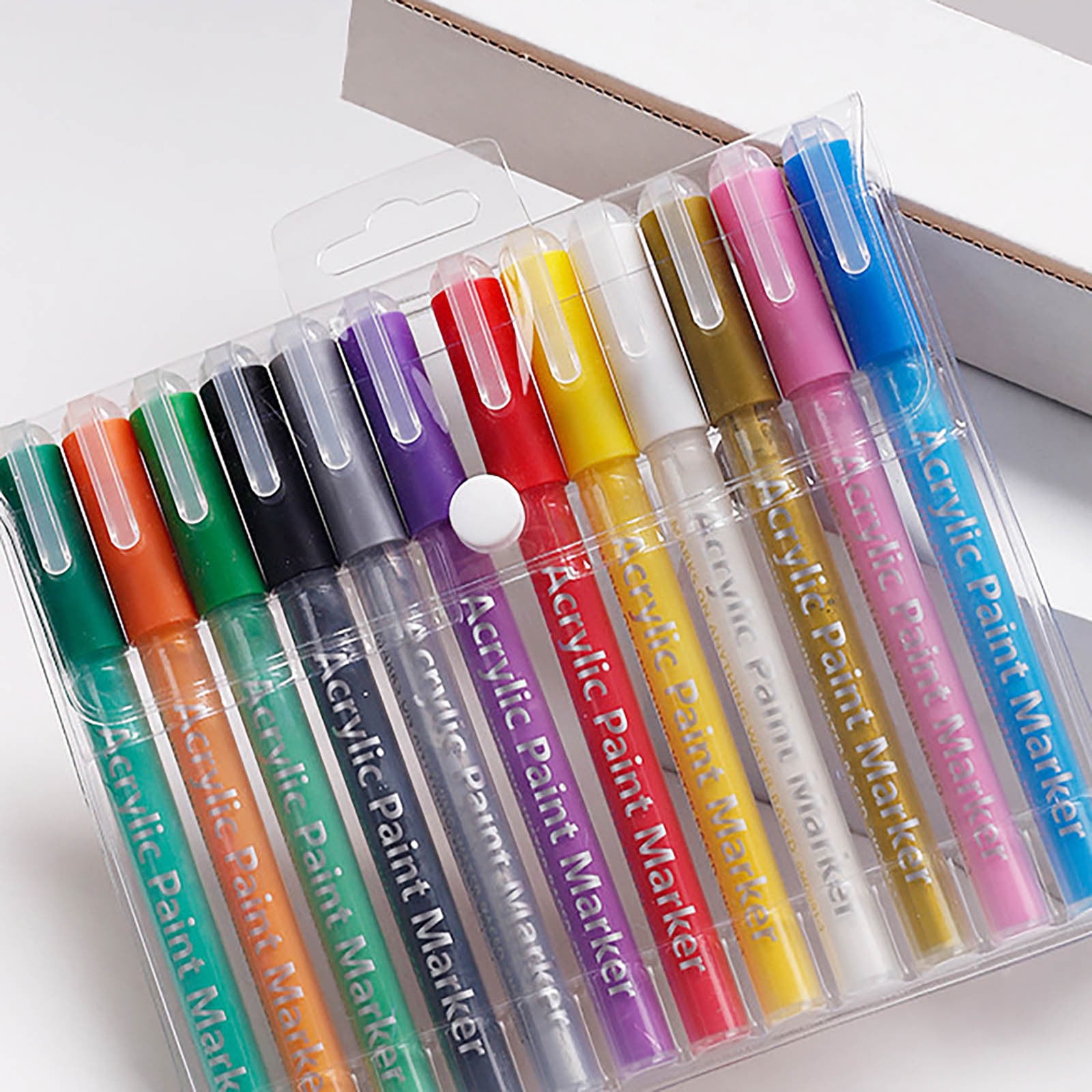 36 PC Nail Art Pens Set, Quick Dry Nail Art Markers Acrylic Paint Pens Kit, for Graffiti Dotting Drawing Painting Nail Point, Decoration Nail DIY Polish Pens(D)