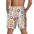 thumbnail image 2 of Lsque Mens Swim Trunks Colorful Donuts Pattern - Bathing Suit Compression Liner - Beach Swim Shorts Swimwear - (S-3XL) - Stretch Quick Dry -Small, 2 of 9