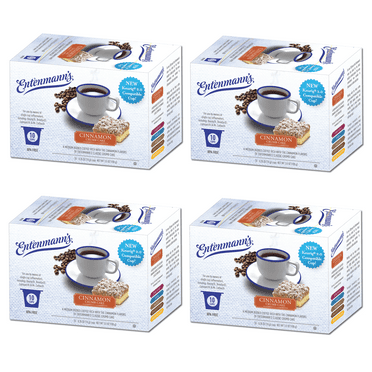 Entenmann's Coffee K-Cups For Keurig Cinnamon Crumb Cake (4 Boxes 10 Cups Each)