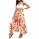 thumbnail image 2 of TRKIYQC Pantalones casuales de playa para mujer, pantalones anchos de cintura alta con vendaje delantero, S/ M/ L/ XL TRKIYQC perder, 2 of 8