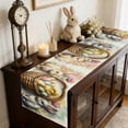 thumbnail image 6 of QuanTara Easter Table Runner Decor, 12.99 x 70.86in Polyester Table Flag for Dining Kitchen Party, Spring Tablecloth for Home Restaurant Foyer Decoration, 6 of 7