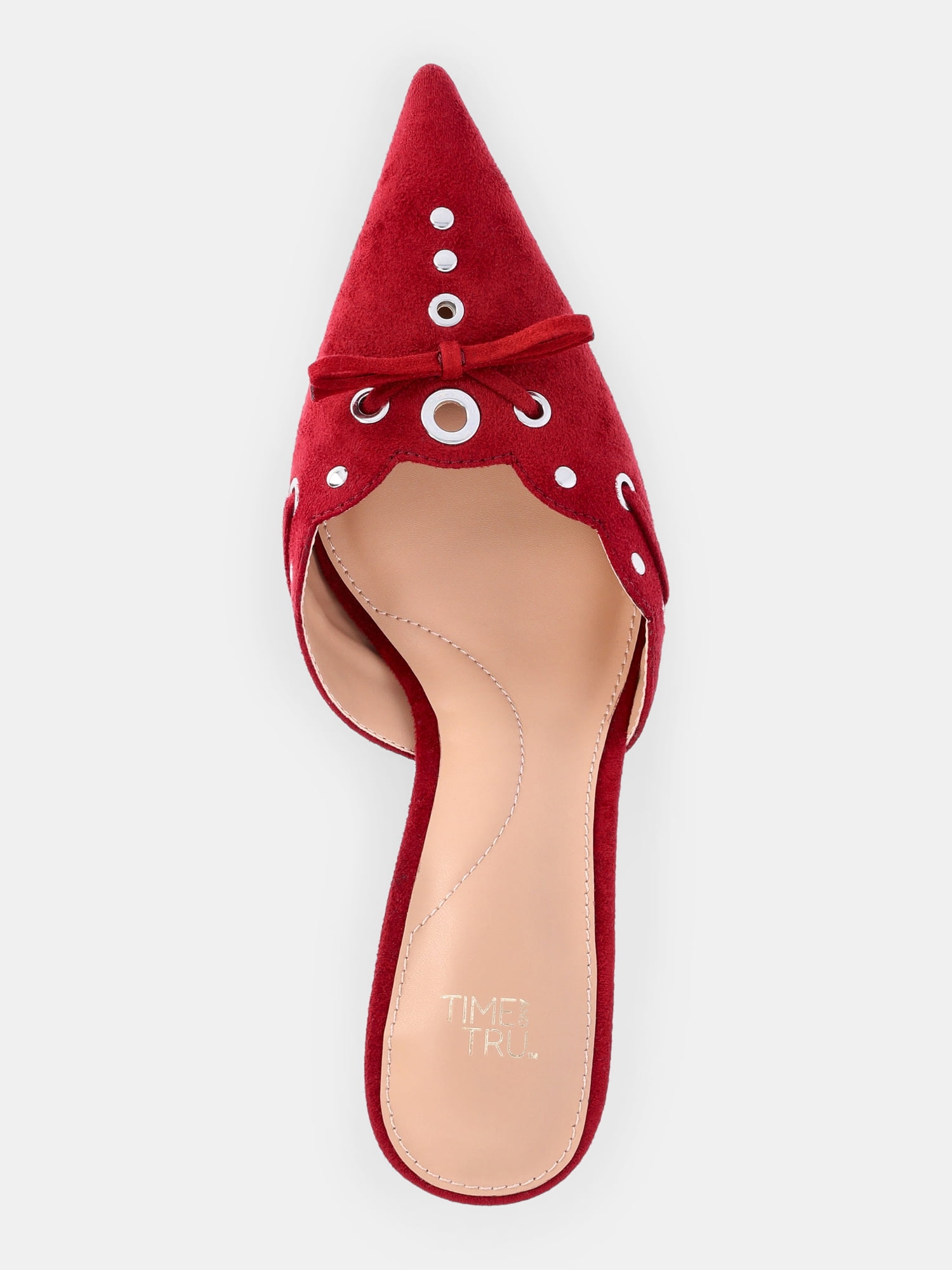 Time and Tru Women's Studded Kitten Heel Mules