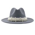 thumbnail image 1 of Sombrero Fedora Macarena Gris Cachemira Banda Ancha Hombre, 1 of 2