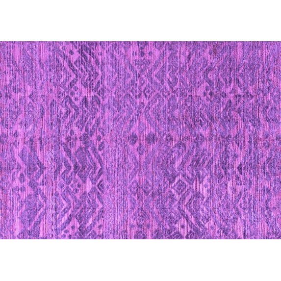 Ahgly Company Indoor Rectangle Abstract Purple Modern Area Rugs, 2' x 5'