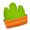 Orange, variant on Cactus Shape Dining Decors Office Accessories Drinkware Pad PVC Resin Texture