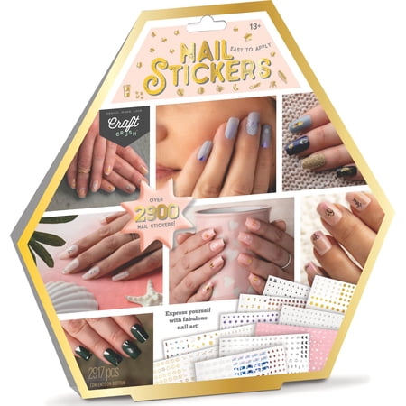 Craft Crush Nail Stickers - 2,916 Easy to Place & Remove Nail Art Stickers for Ages 13+