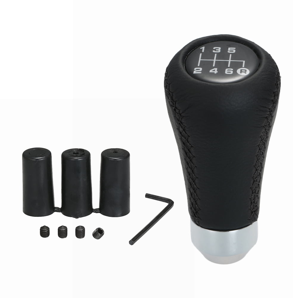 Bashineng Shifter Leather Gear Stick Shift Knob Head for Most Manual Automatic Cars Black 