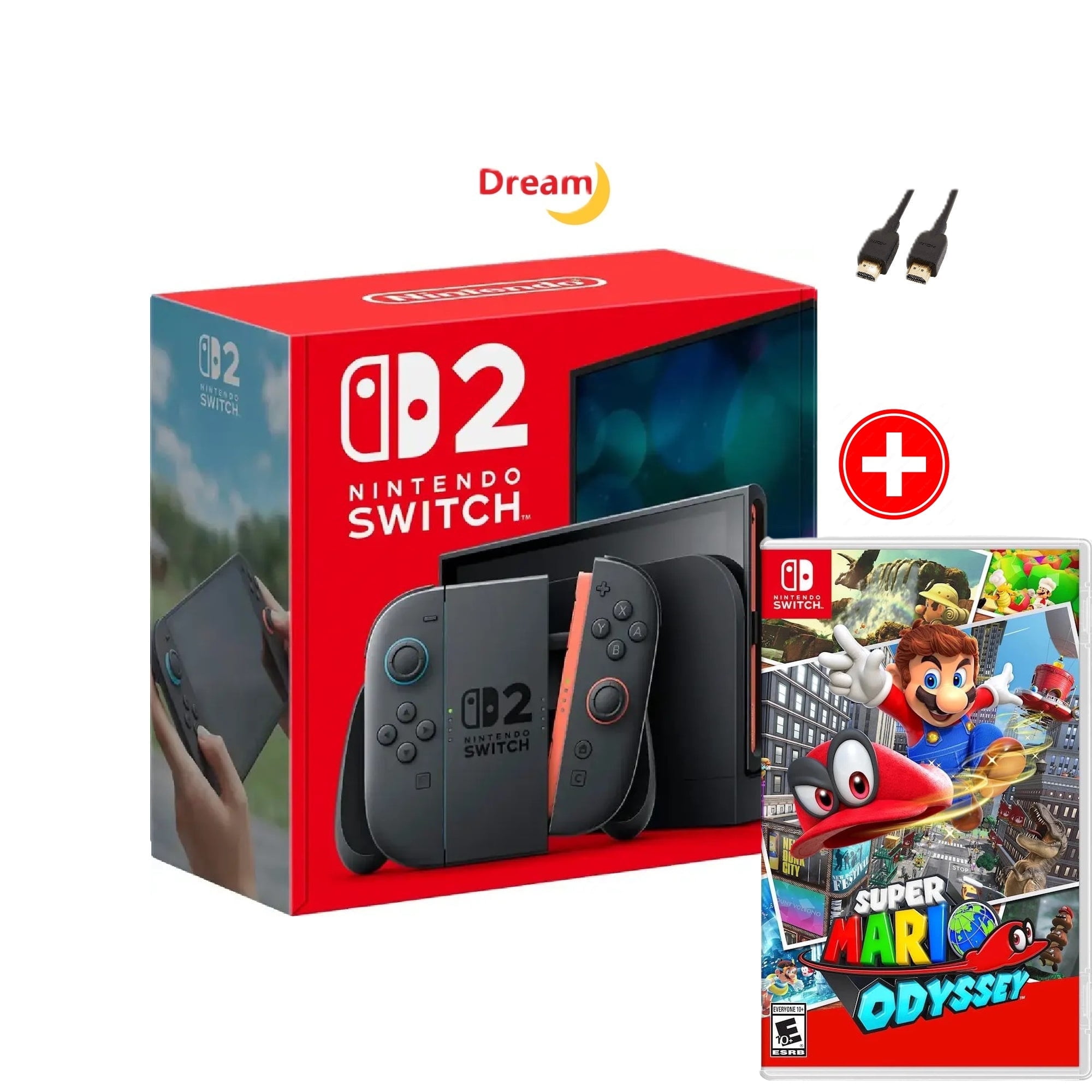 Dream 2025 Newest Nintendo Switch™ 2 Console with Super Mario ODYSSEY Games