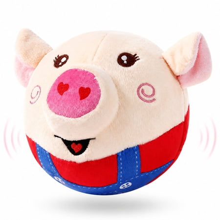 YESGIRL Rechargeable Interactive Dog Ball Toy with Sound Bounce Voice Recording and Washable Plush Cover