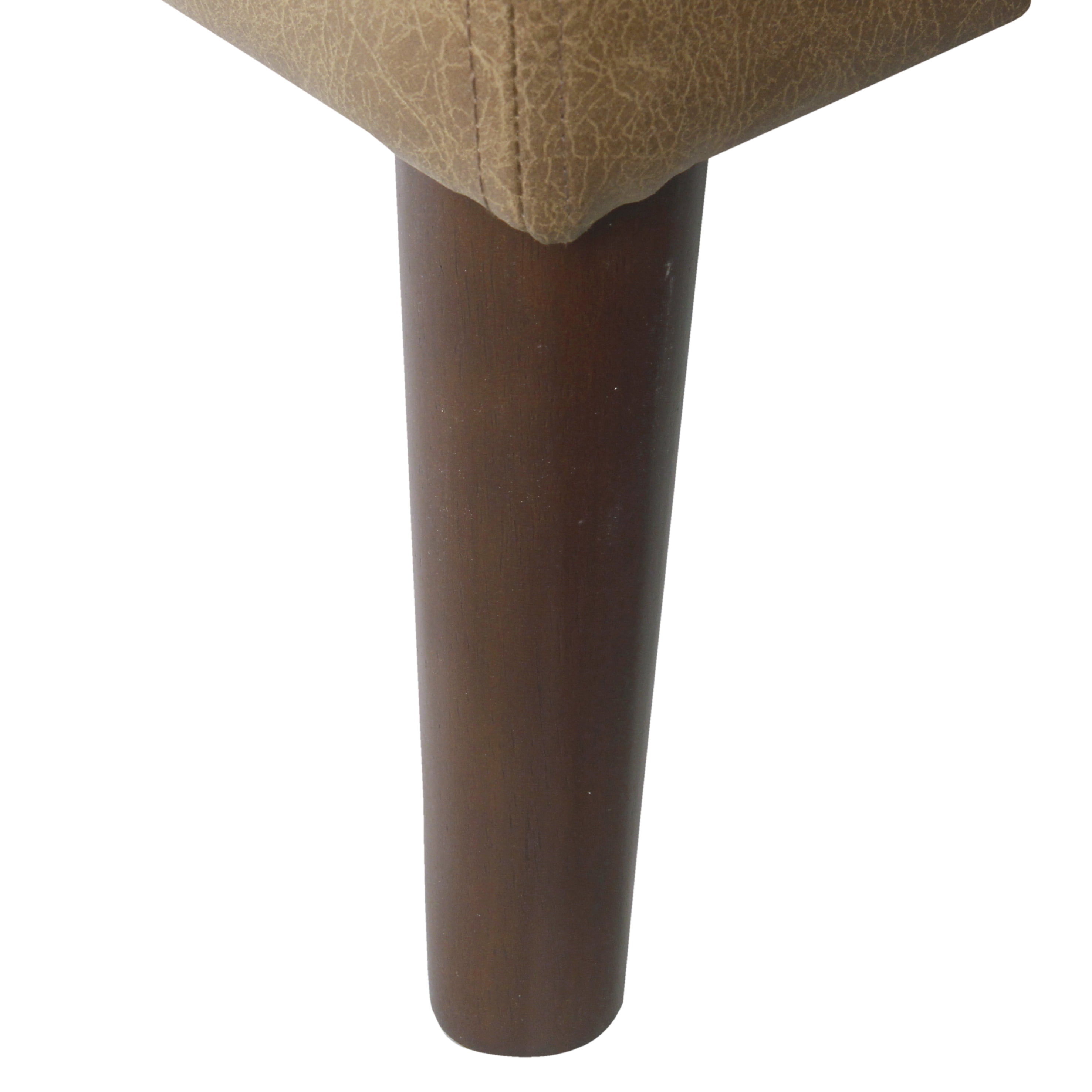 HomePop Tufted Coffee Table Ottoman - Light Brown Vegan Leather