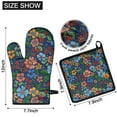 thumbnail image 6 of Pioneer Flower Kitchen Oven Mitt and Pot Holder Sets 4 Pcs for Baking, Cooking and Grilling, Heat Resistant Up To 392 °F, 6 of 7