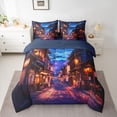 thumbnail image 2 of Feelyou Tokyo Streetscape Bedding Comforter Set 7pcs, Vintage Japanese Style Queen Bedding Sets, Teens Kids Boys Girls Reversible Queen Sheet Sets, Microfiber Bedroom Decor, 2 of 8