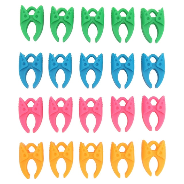 20 piezas de 4 colores, abrazadera para portabobinas de silicona para coser y bordar, pinza para sujetar el carrete antidesprendimiento de hilo.