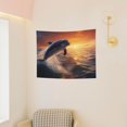thumbnail image 3 of Kdxio Sunset Dancing Dolphin Wall Hanging Tapestries Banner For Bedroom College Dorm Home Living Room Party Decor 29X37 In, 3 of 8