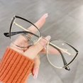 thumbnail image 2 of Montura de gafas anti-azules, decoración de ojos de dos colores, se puede equipar con lentes planas para miopía, 2 of 5