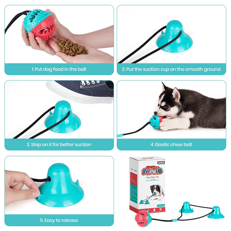 ULEFIX ulefix suction cup dog toy for aggressive chewers large