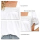thumbnail image 4 of Camisa de manga corta para mujer, retales de encaje, Color puro, cómoda, elástica, a la moda, camisa de manga corta de encaje, 4 of 6