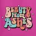 thumbnail image 6 of Wild Bobby Beauty From Ashes Groovy Font With Stars Vintage Unisex Crewneck Sweatshirt, Fuschia, XX-Large, 6 of 6