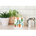 thumbnail image 4 of Potted Cactus Cactus Green Orange Pots 5 x 5 Wood Tabletop Sign Plaque, 4 of 4
