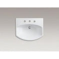 thumbnail image 2 of Kohler K-2362-8-0 Cimarron Pedestal Bathroom Sink with 8 in. Widespread Faucet Hole - White, 2 of 4