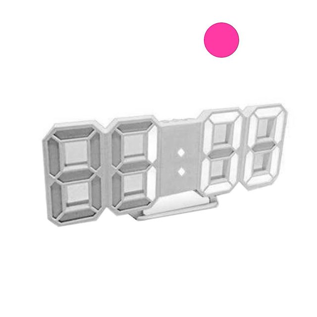 3d Led Digital 12/24 Hour Display Wall Snooze Alarm Clock Home Living Room Decor - Jxlgv