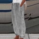 thumbnail image 1 of WILLBEST Pantalones Casuales de Verano para Mujer, Holgados, Finos, de Lino Sintético, de Longitud Nueve, elegantes, de Corte Relajado, para Uso Diario Chica, 1 of 4