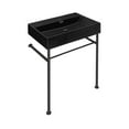 thumbnail image 7 of Claire 24" Rectangle Matte Black Zero Hole Console Sink with Matte Black Legs, 7 of 7