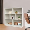 thumbnail image 5 of Bookcase, Wooden Bookshelf with 7 Compartments, 3-Tier Freestanding Display Storage Shelves, Cabinet Rack Organizer, DIY Book Case for Living Room, Bedroom, Home Office 39.37*9.06*39.37in, 5 of 24