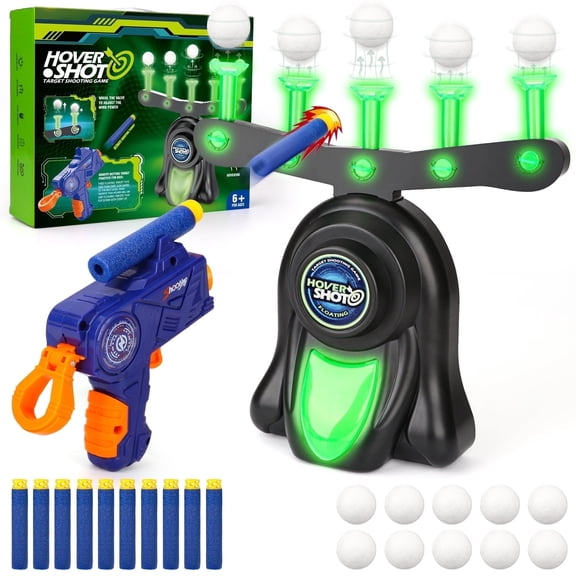 Huge Wave Shooting Games Toys for Boys 4-12 Years, Hover Floating Shooting Target Foam Dart, with 12 Soft Balls, Indoor & Outdoor Christmas Birthday Gifts for Kids