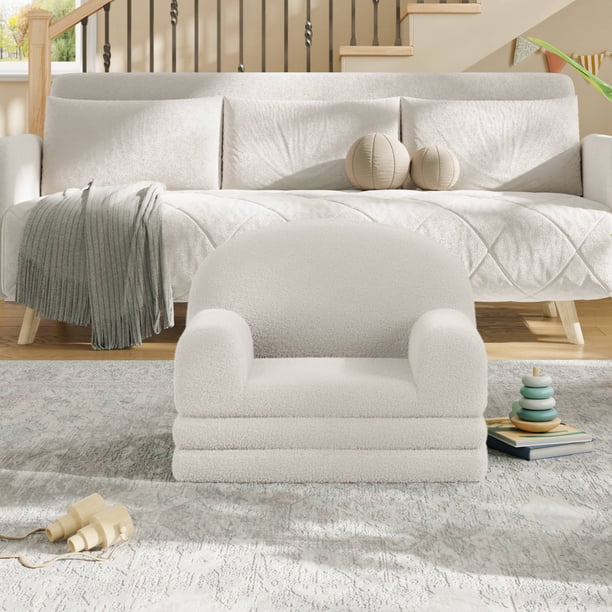 Yeshouse Sofá infantil convertible 2 en 1, sofá cama plegable con tela de felpa para sala de juegos, dormitorio y guardería. Regalo ideal para niños y niñas