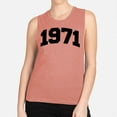 thumbnail image 2 of 1971 College Style Women's Muscle Tank X-Small Desert Pink, 2 of 5