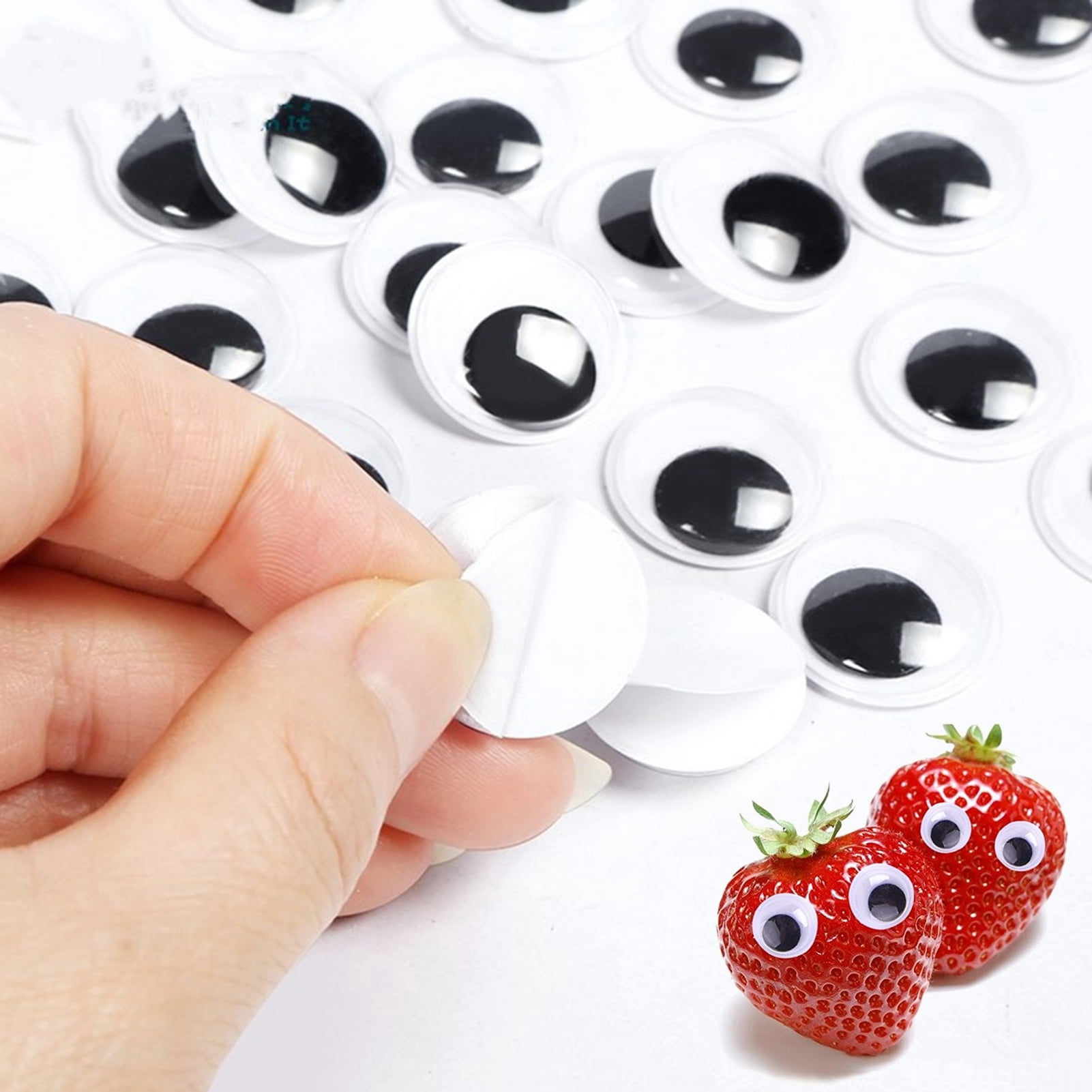 Sylvtty 8Pcs Halloween Eyes for Bushes Big Googly Eyes Halloween Giant Wiggle Eyes Self-Adhesive Eyes Sticker for DIY Crafts Home Decor