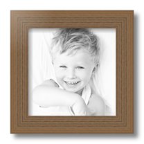 ArtToFrames 9x9 Inch Honey Picture Frame, This Brown Wood Poster Frame is Great for Your Art or Photos, Comes with Regular Glass (4459)