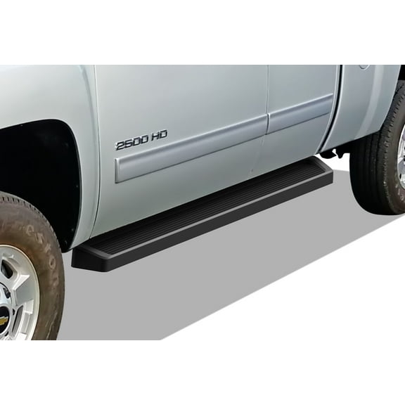 1999-2007 Chevy Silverado/ GMC Sierra Classic 1500 Extended Cab 2001-2007 2500/3500 Extended Cab Black Finish 6 Inch iRunning Board Door to Door Side Bar Side Step Running Board
